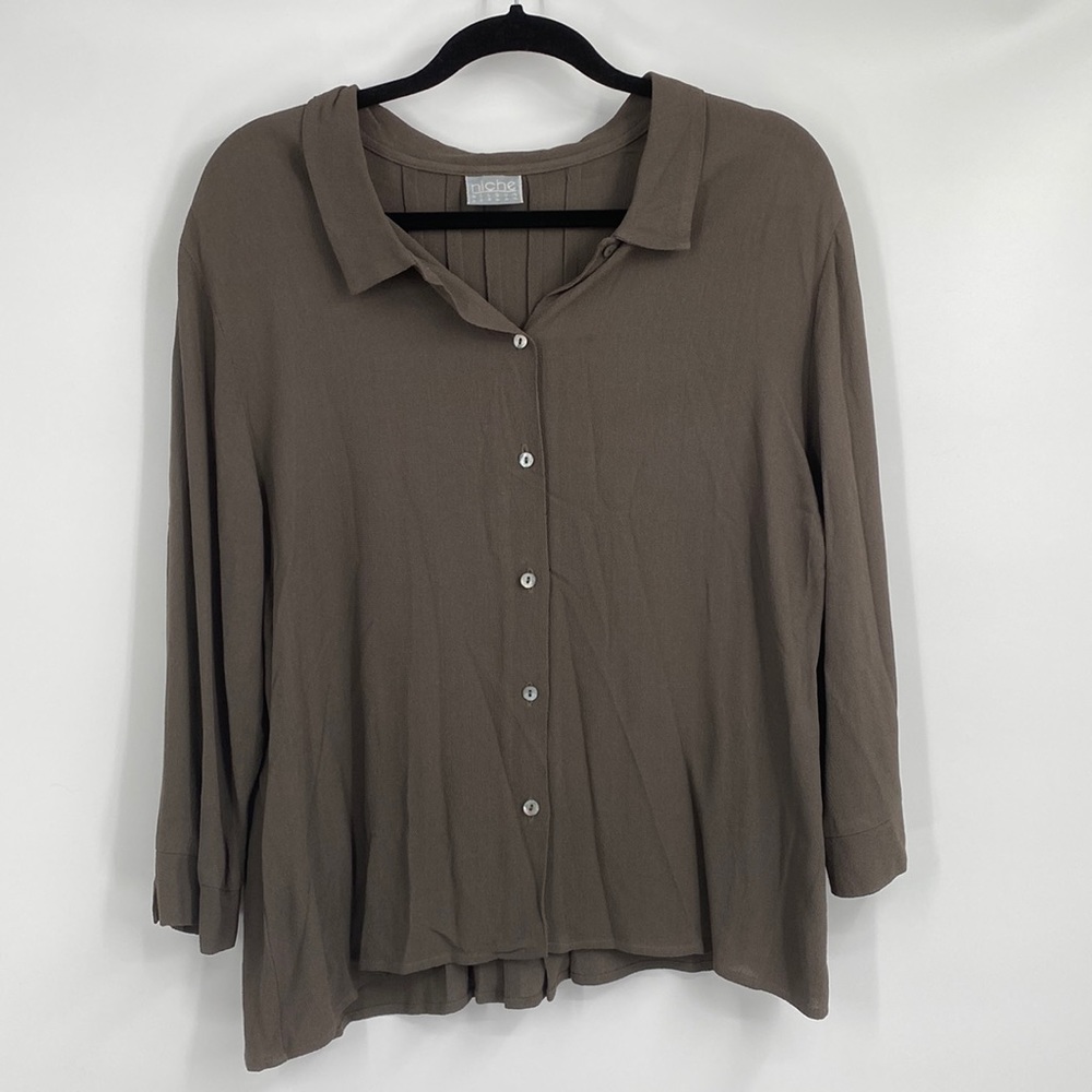 Vintage Niche Nilgun Derman Button Up Long Sleeve Shirt